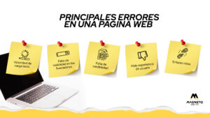 errores en una página web